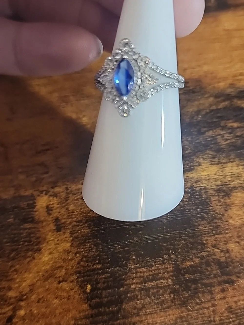 FP Baby Blue S925 Sterling Silvery Ring For Ladies, Gorgeous High-Grade Elegant